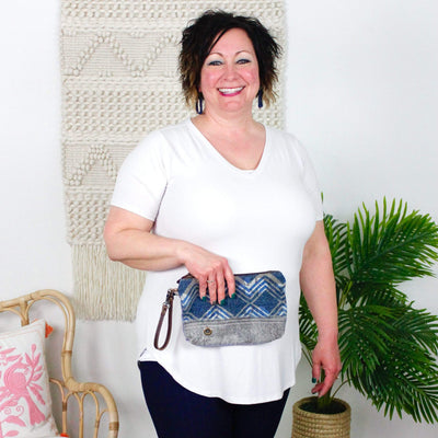 Basic Vneck Round Hem Short Sleeve Top