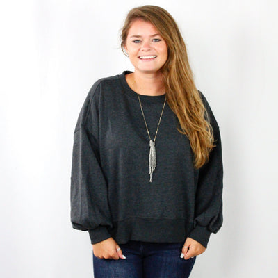 Balloon Sleeve Sweatshirt