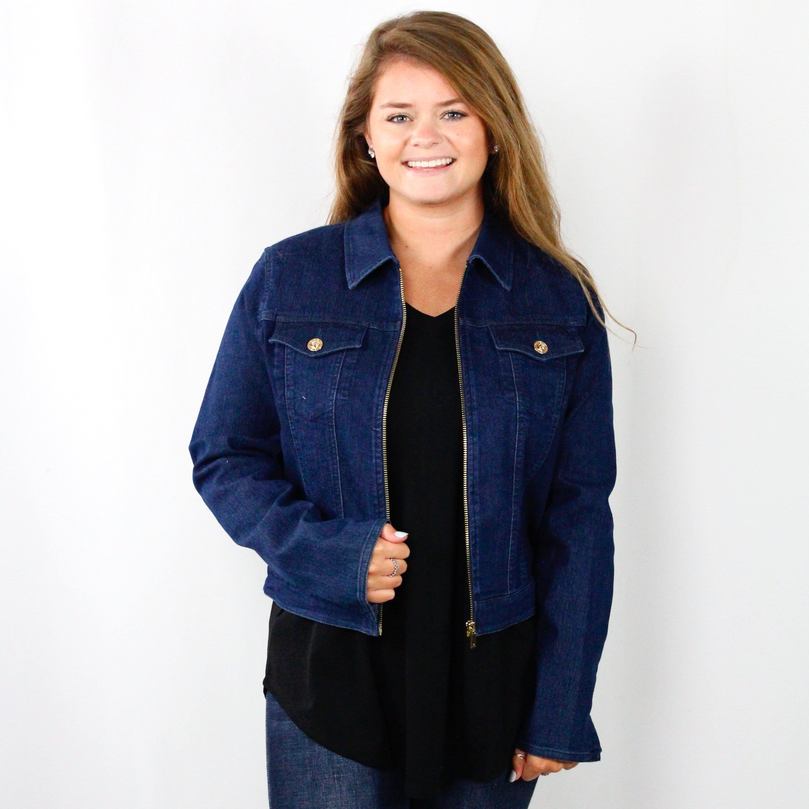 Denim Zip Up Jacket