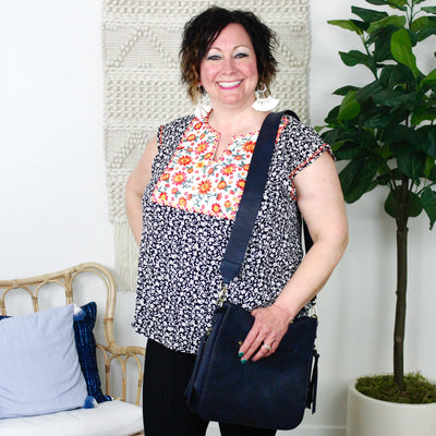 Floral Embroidered Flutter Top