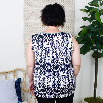 Black Multi Embroidered Tank