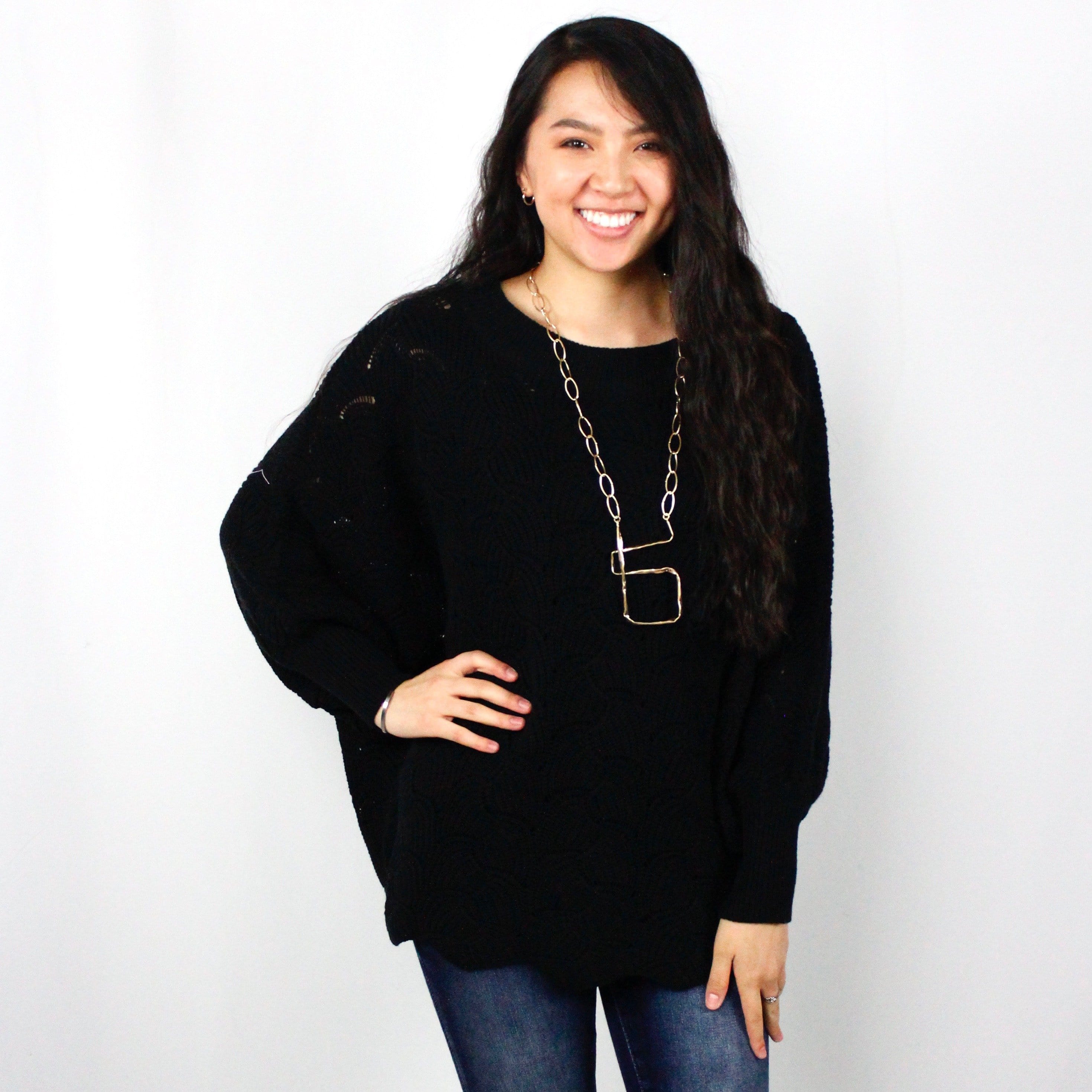 Open Weave Slouchy Sweater