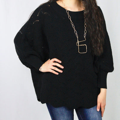 Open Weave Slouchy Sweater