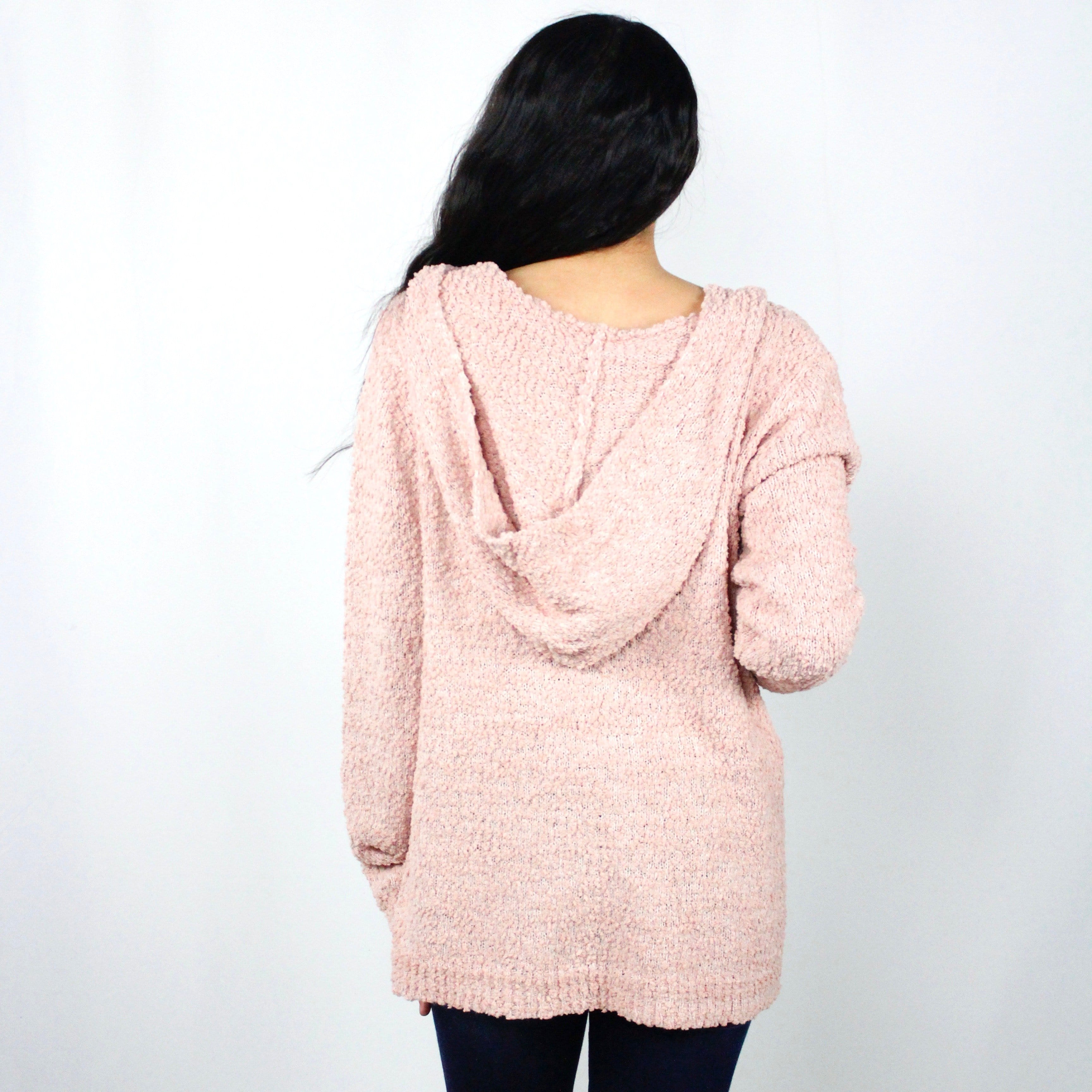 Popcorn Knit Button Cardigan