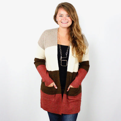 Stripe Pocket Cardigan