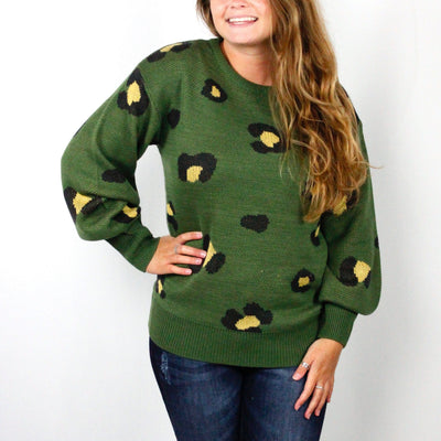 Leopard Crew Sweater