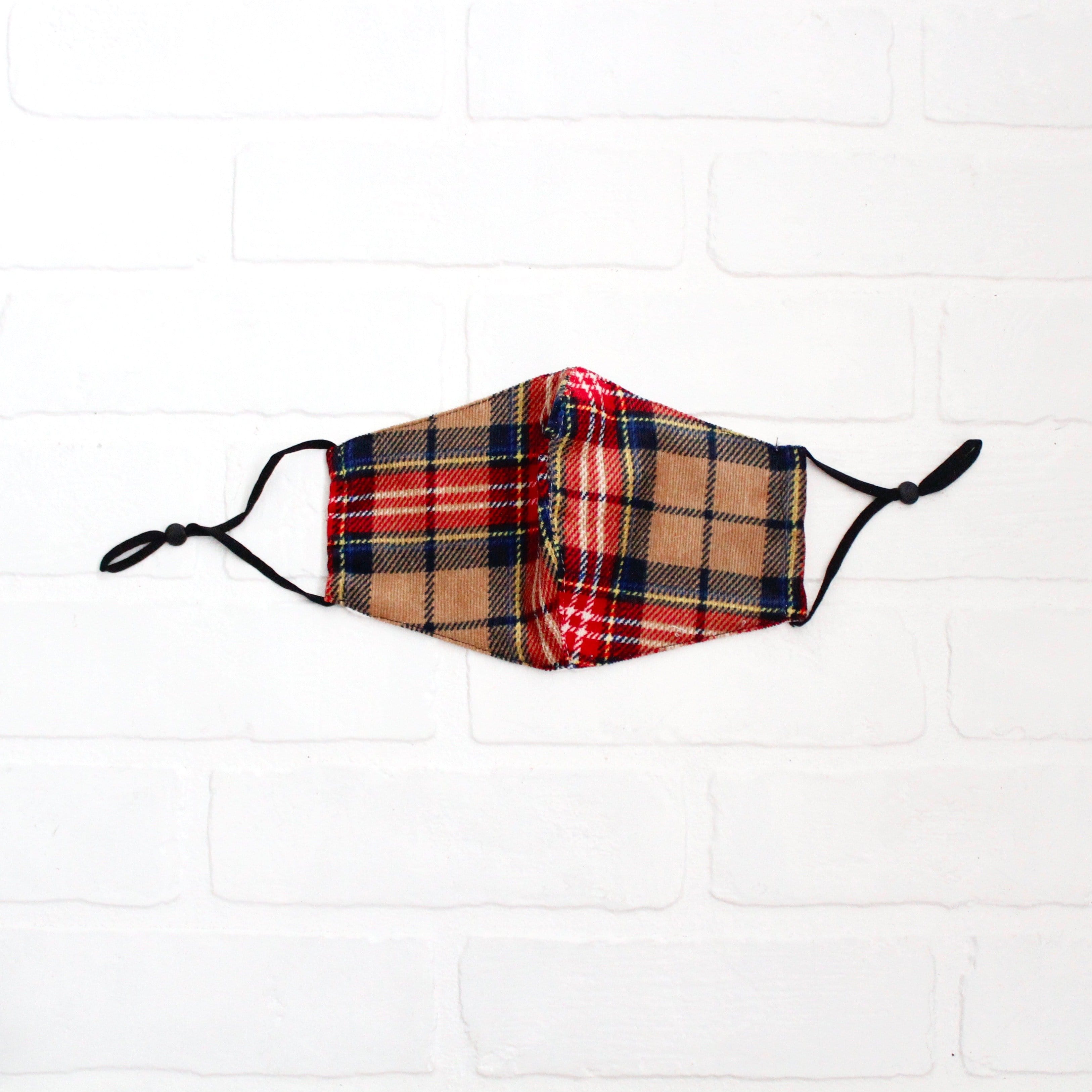Adult Plaid Face Covering