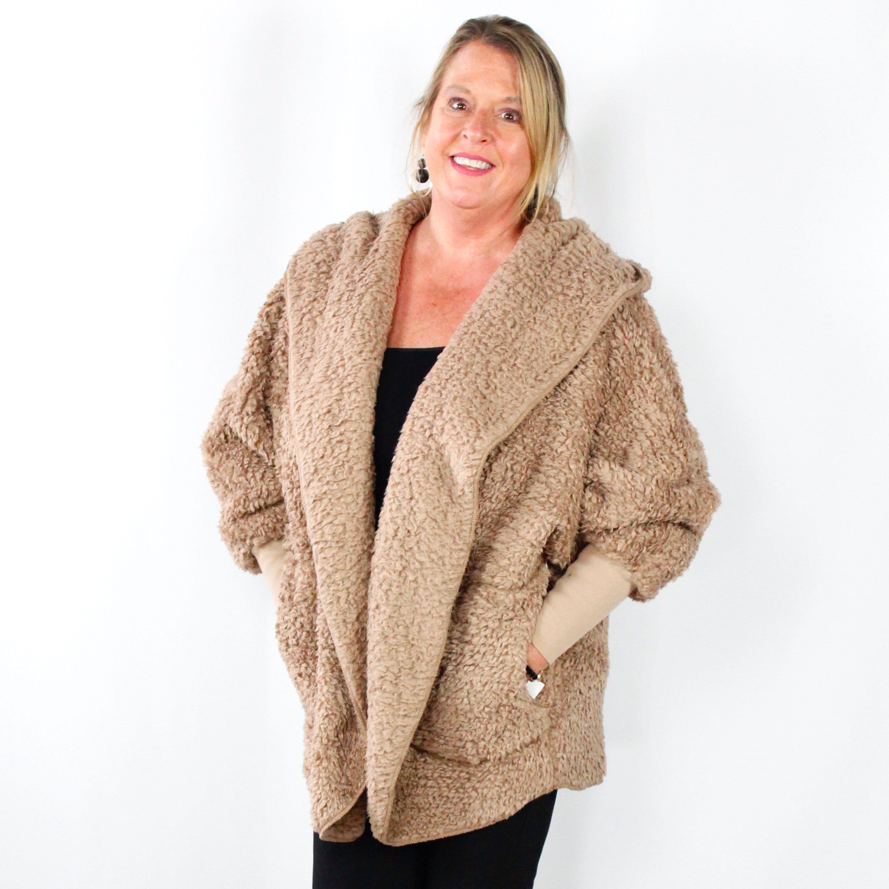Plush Sherpa Cardigan Onesize