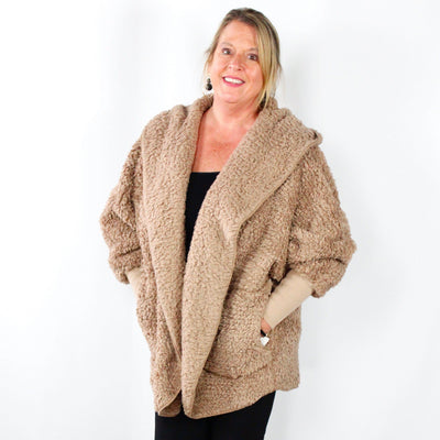 Plush Sherpa Cardigan Onesize