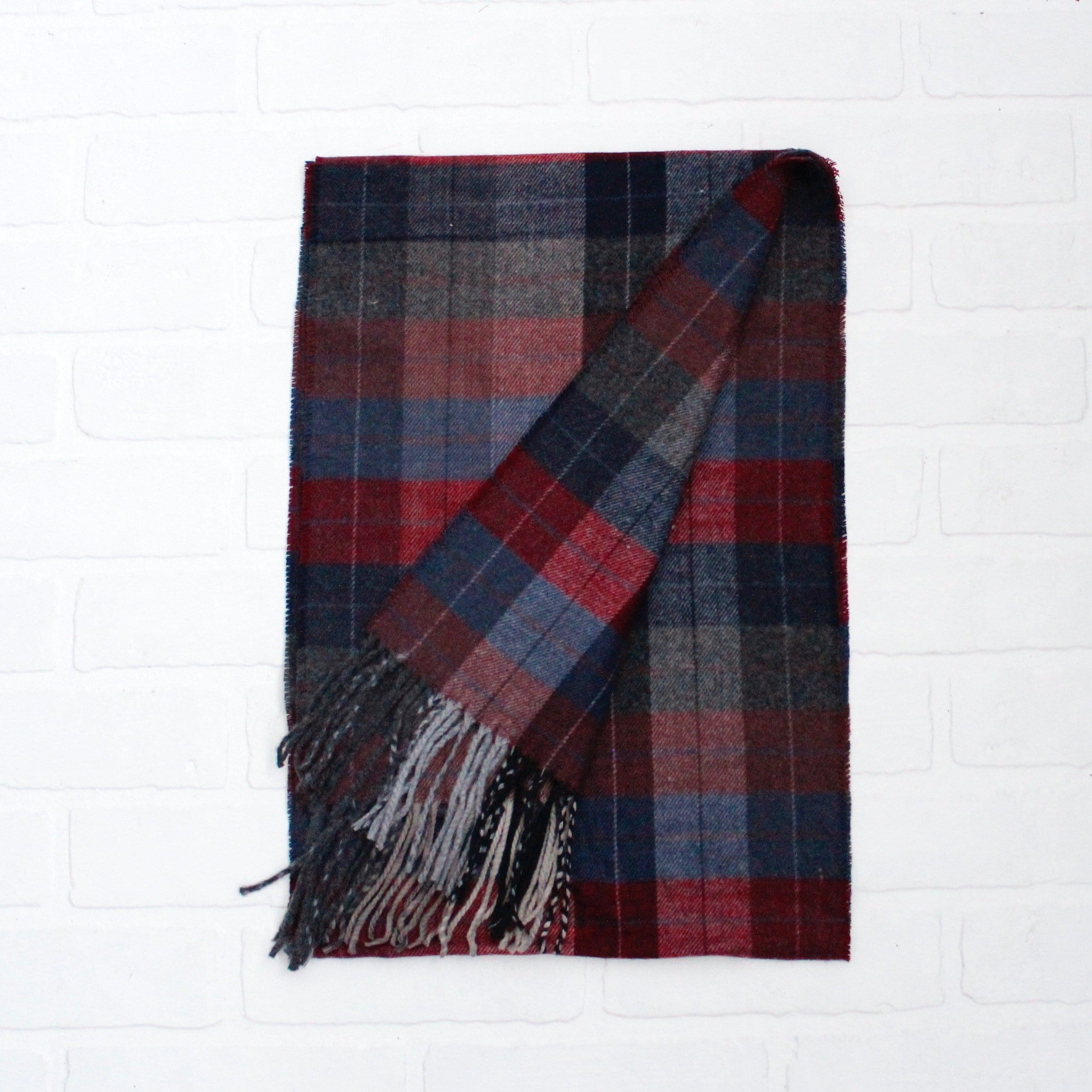 Cashmere Feel Scarf Blue Pink