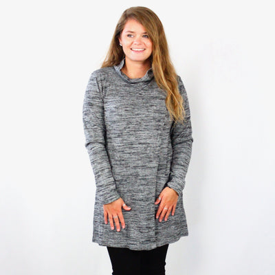 Heathered Wrap Pocket Tunic
