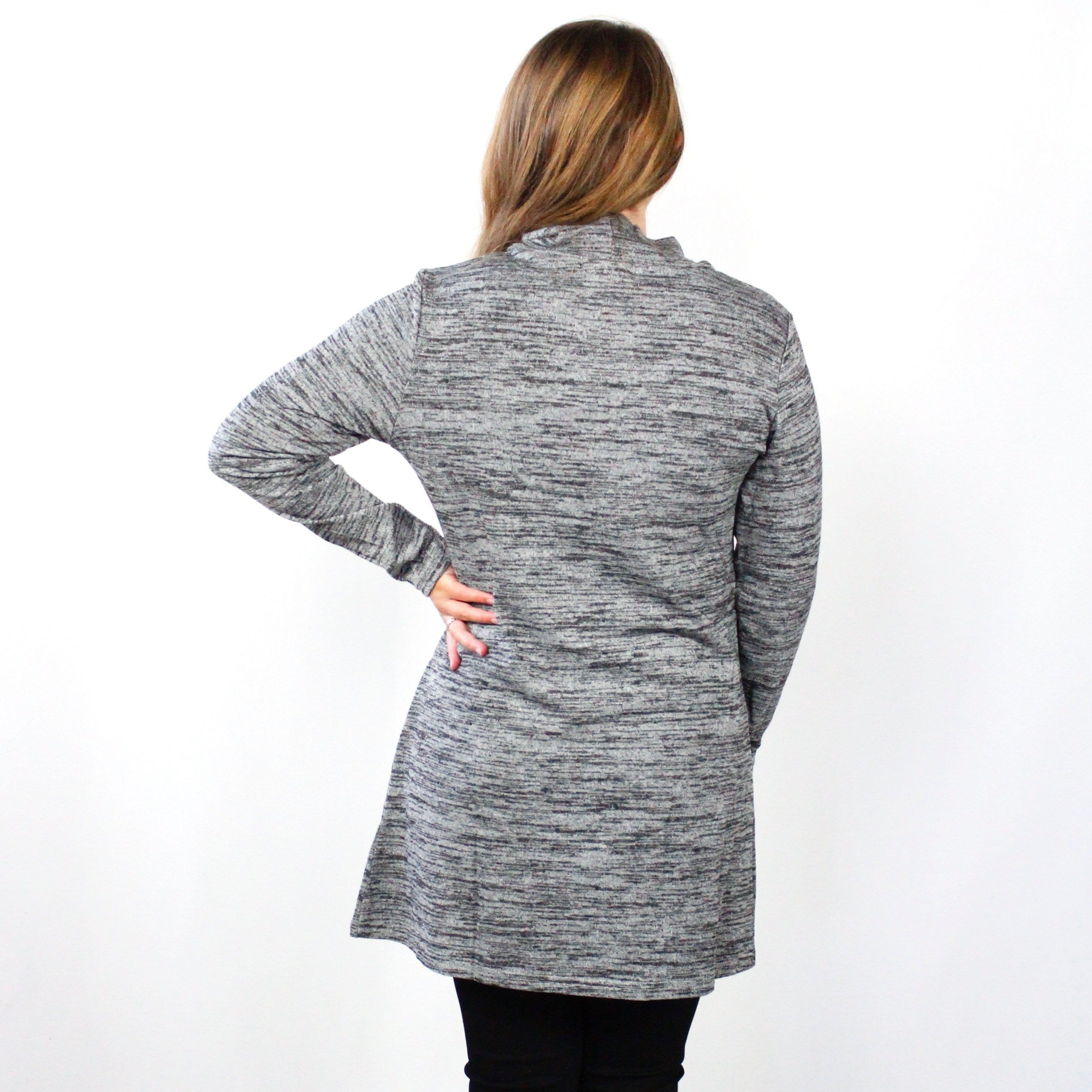Heathered Wrap Pocket Tunic