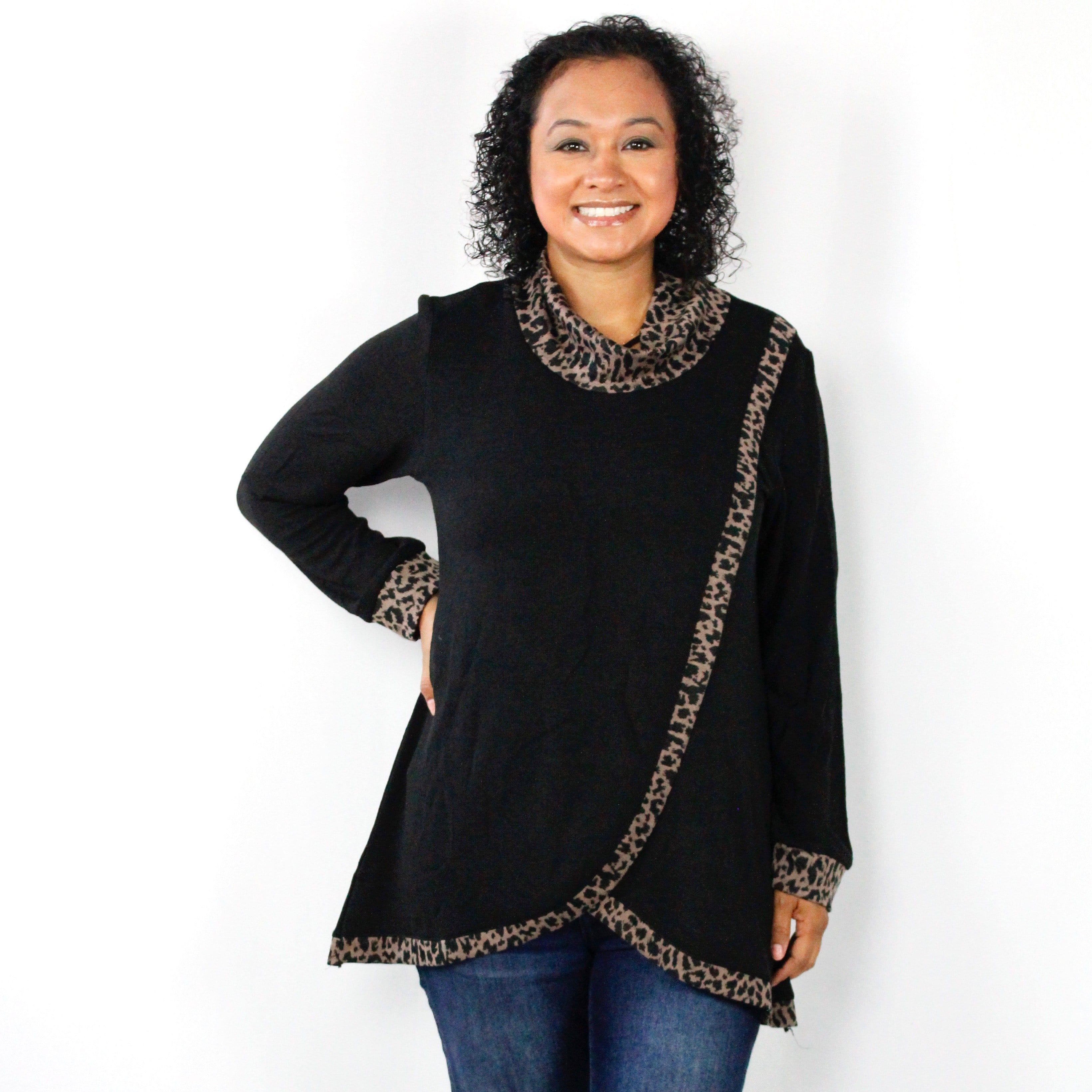 Leopard Wrap Tunic
