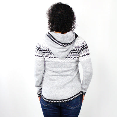 Grey Knit Hooded Sweater