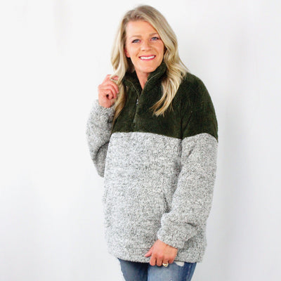 Sherpa Colorblock Sherpa Pullover