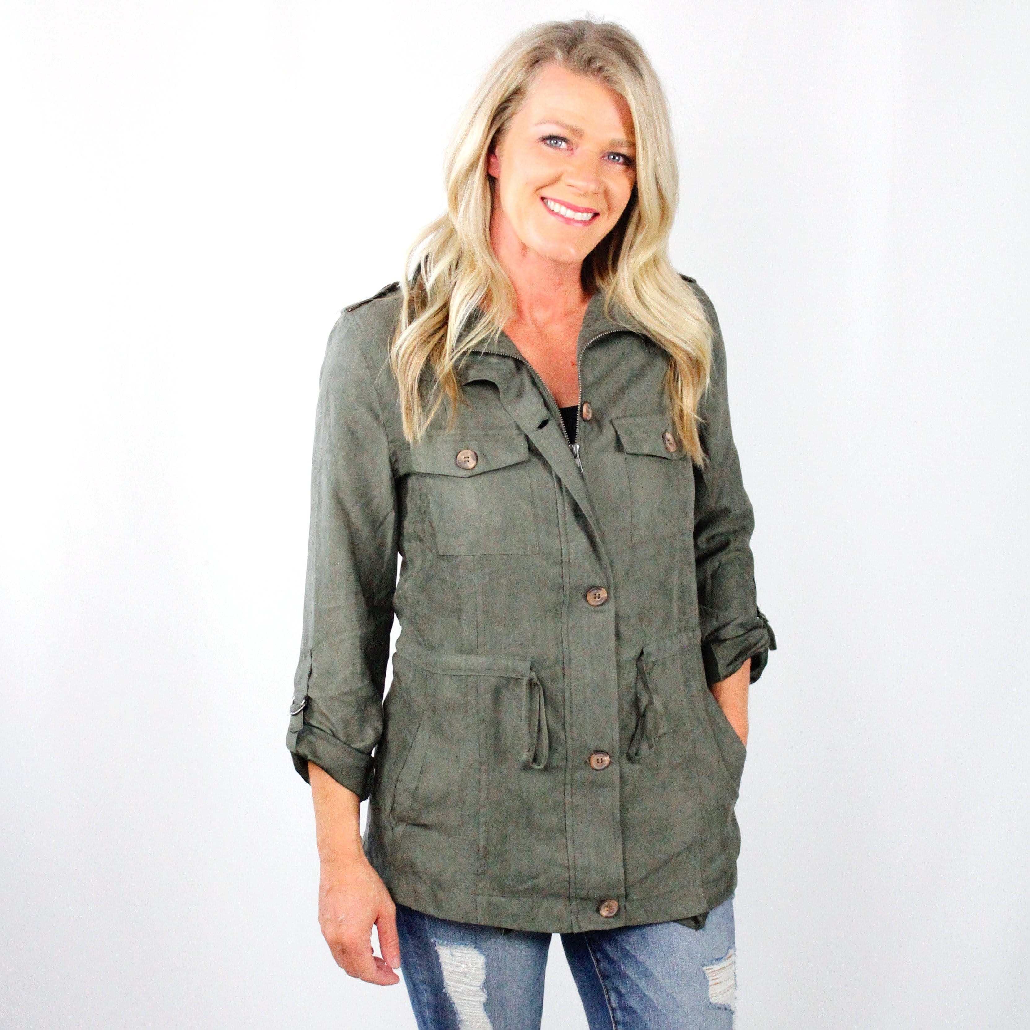 Zipper Button Jacket