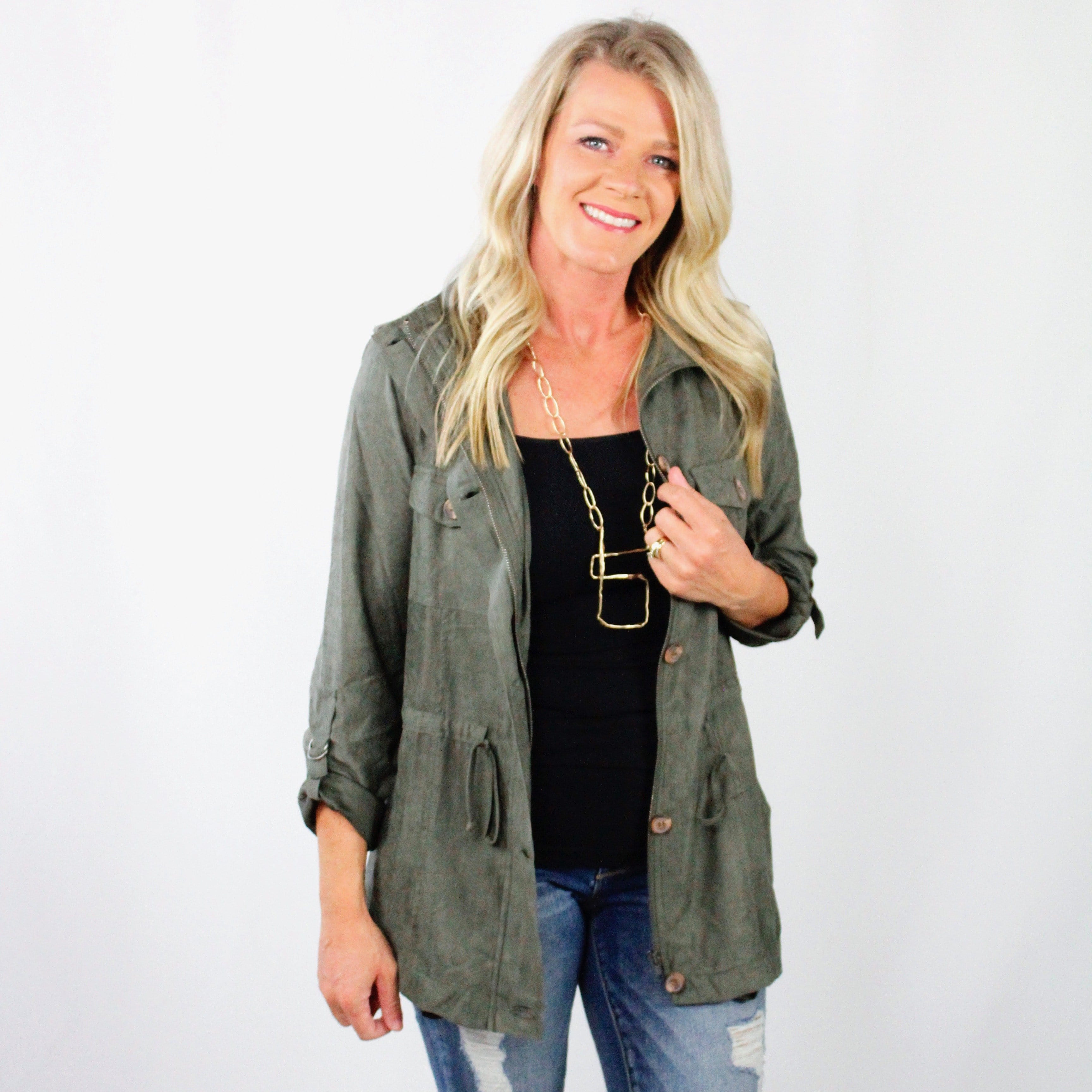 Zipper Button Jacket