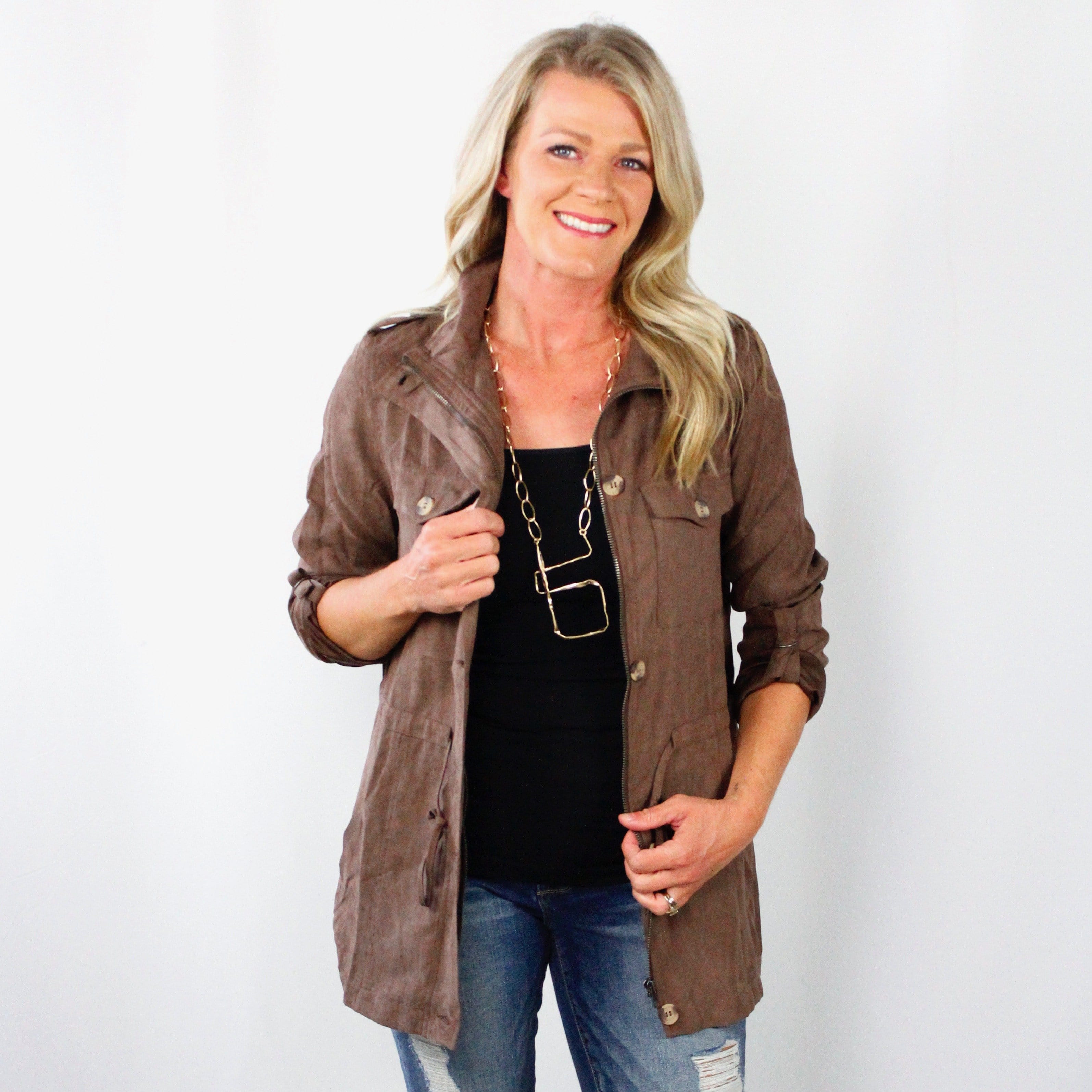 Zipper Button Jacket