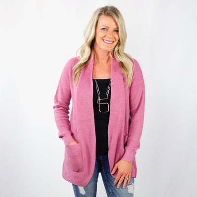 Ribbed Pocket Cardigan