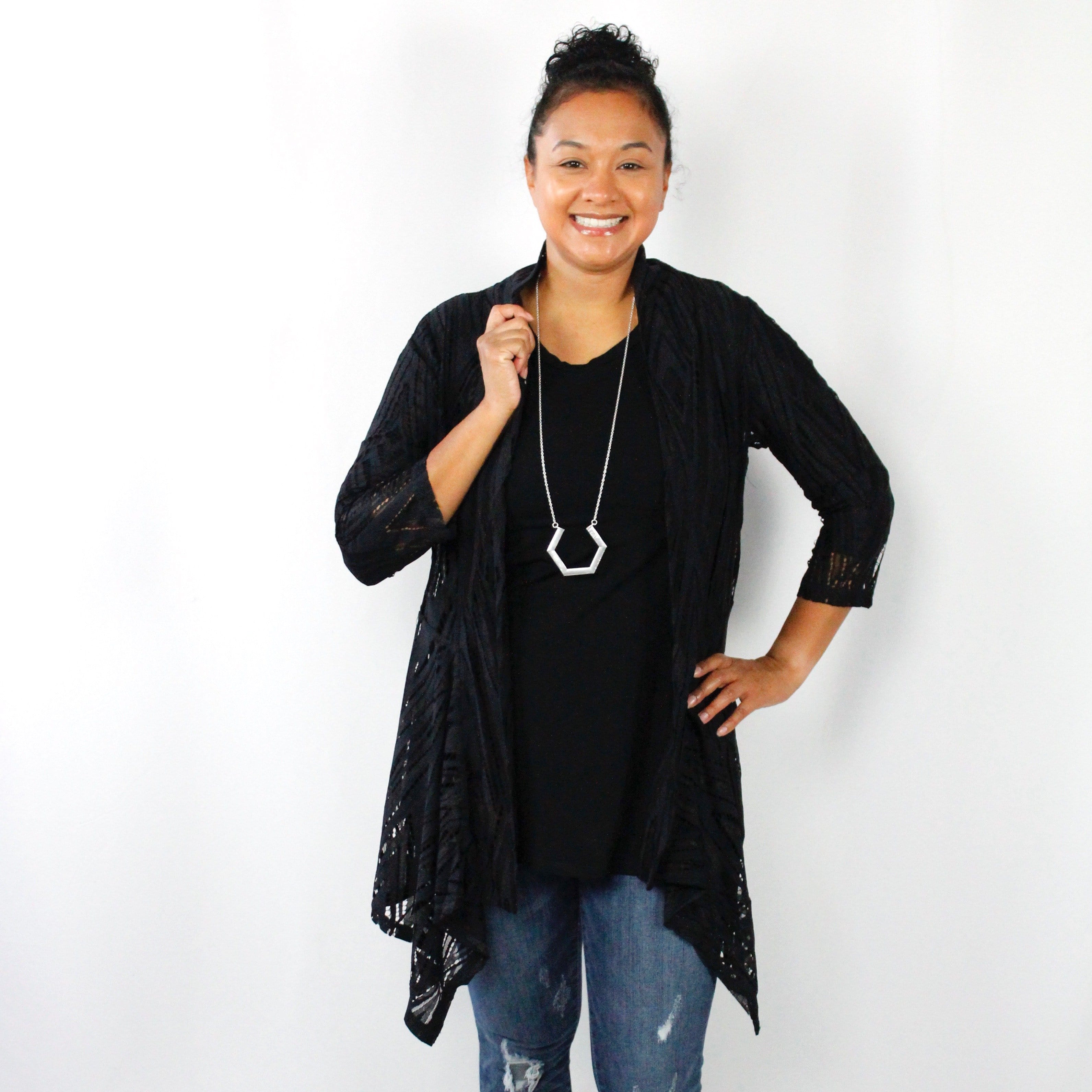 Black Lace Cardigan