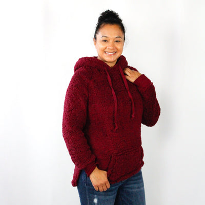 Hooded Pocket Sherpa Pullover