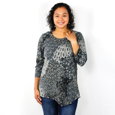 Paisley Print Tunic Top