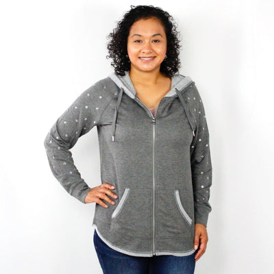 Rivet Zip-Up Sweatshirt