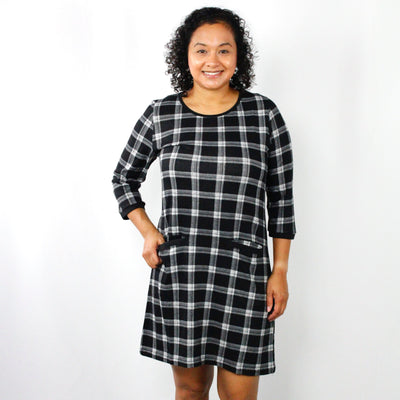 Black Plaid Pocket Tunic