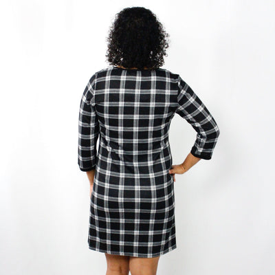 Black Plaid Pocket Tunic