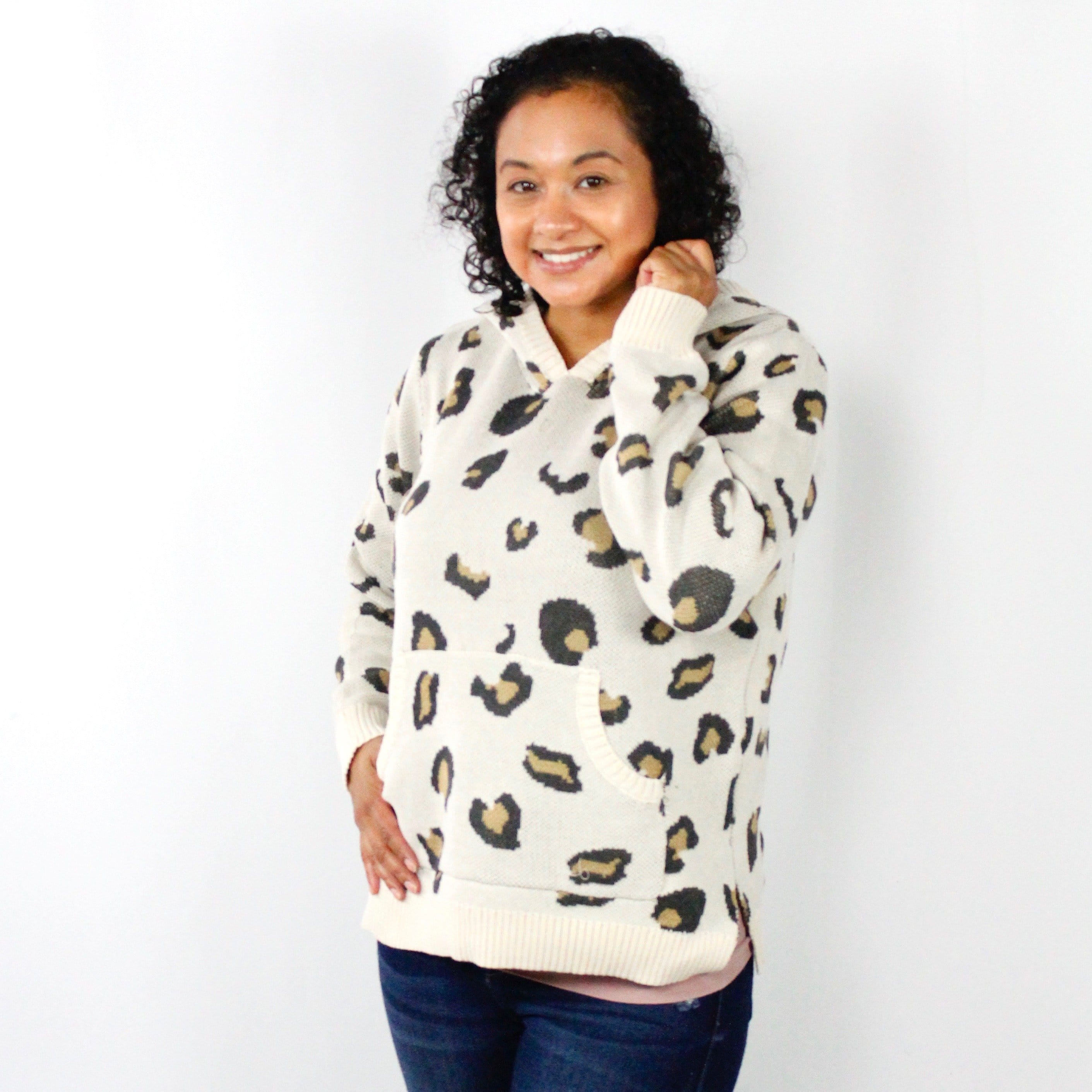 Leopard Hooded Sweater