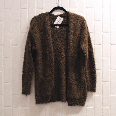 Fuzzy Popcorn Pocket Cardigan