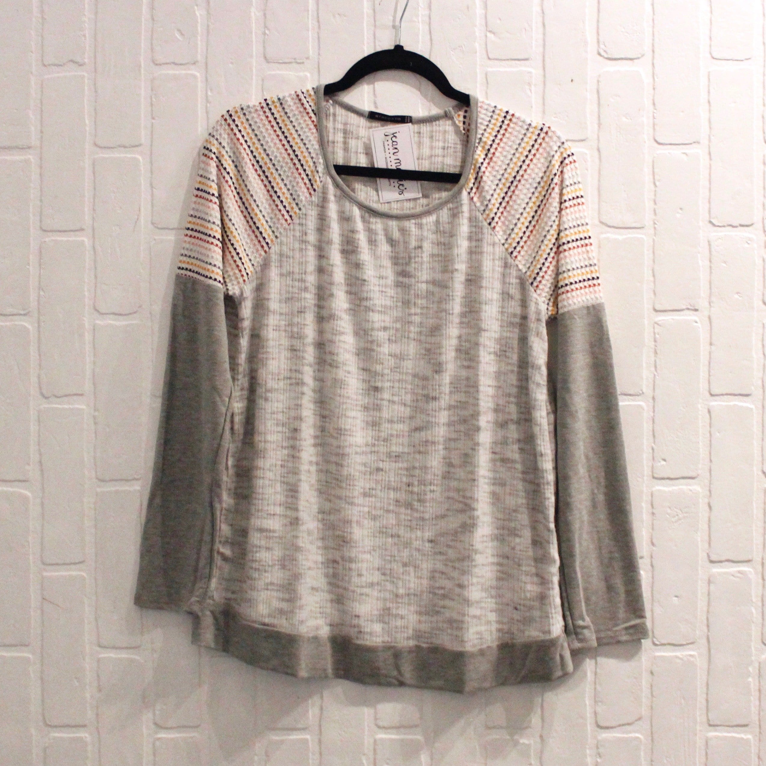 Ribbed Thermal Colorblock Top