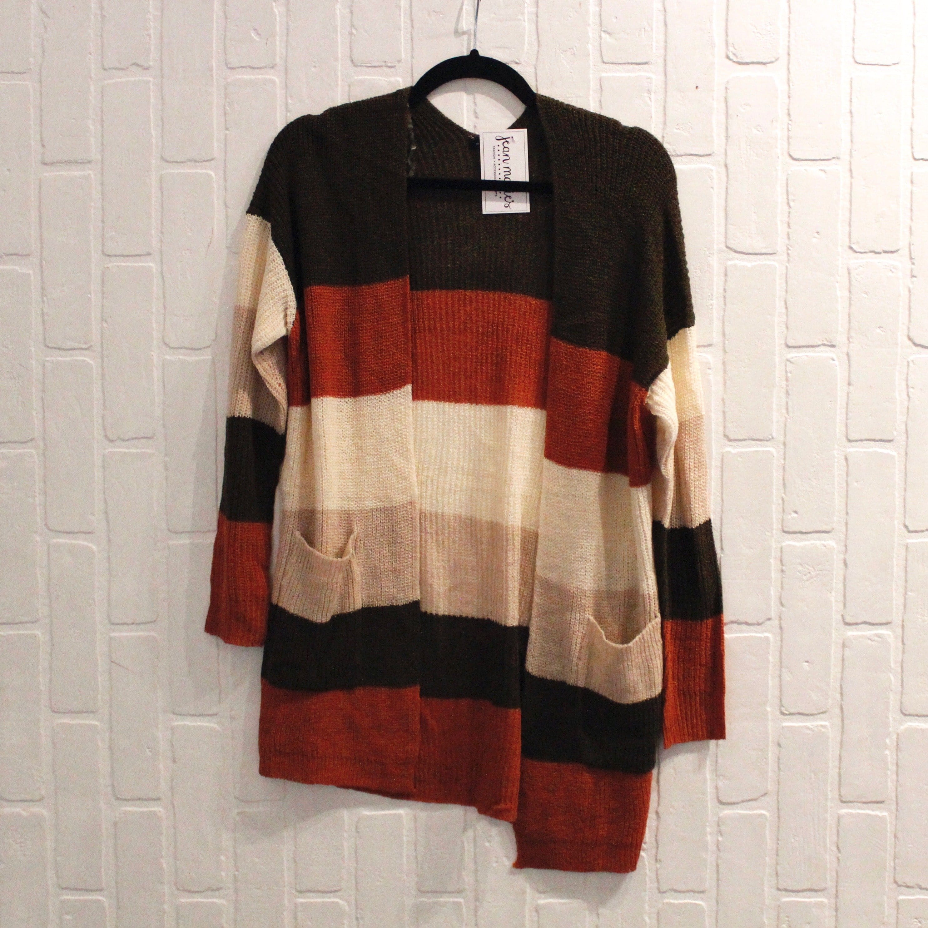 Knit Stripe Pocket Cardigan