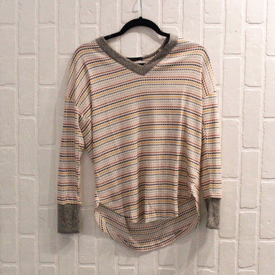 Colored Stripe Pattern Top