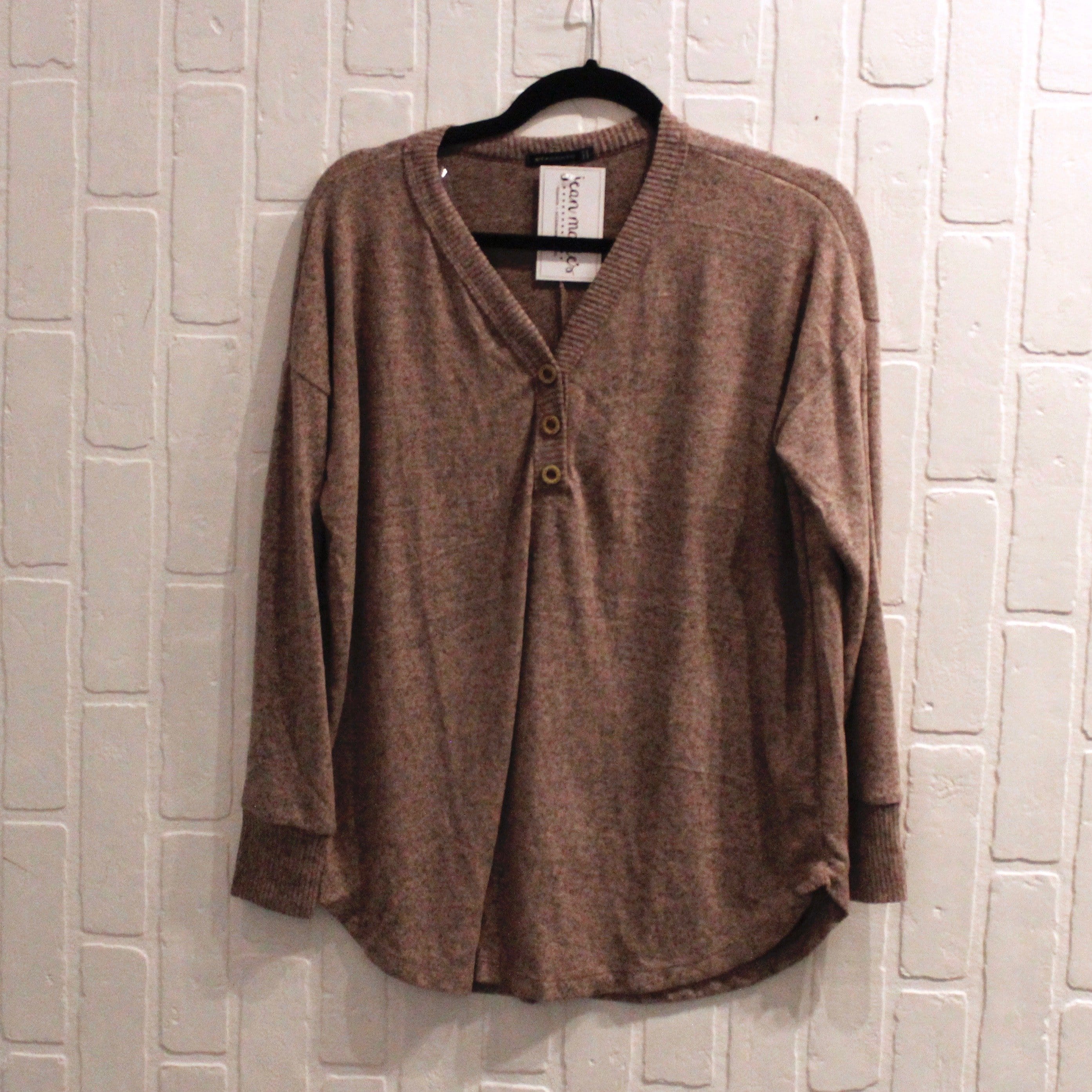Heather Button Down Top