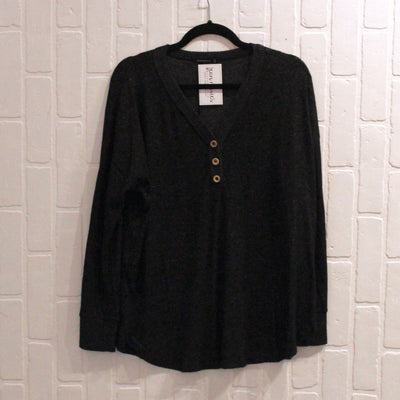 Heather Button Down Top
