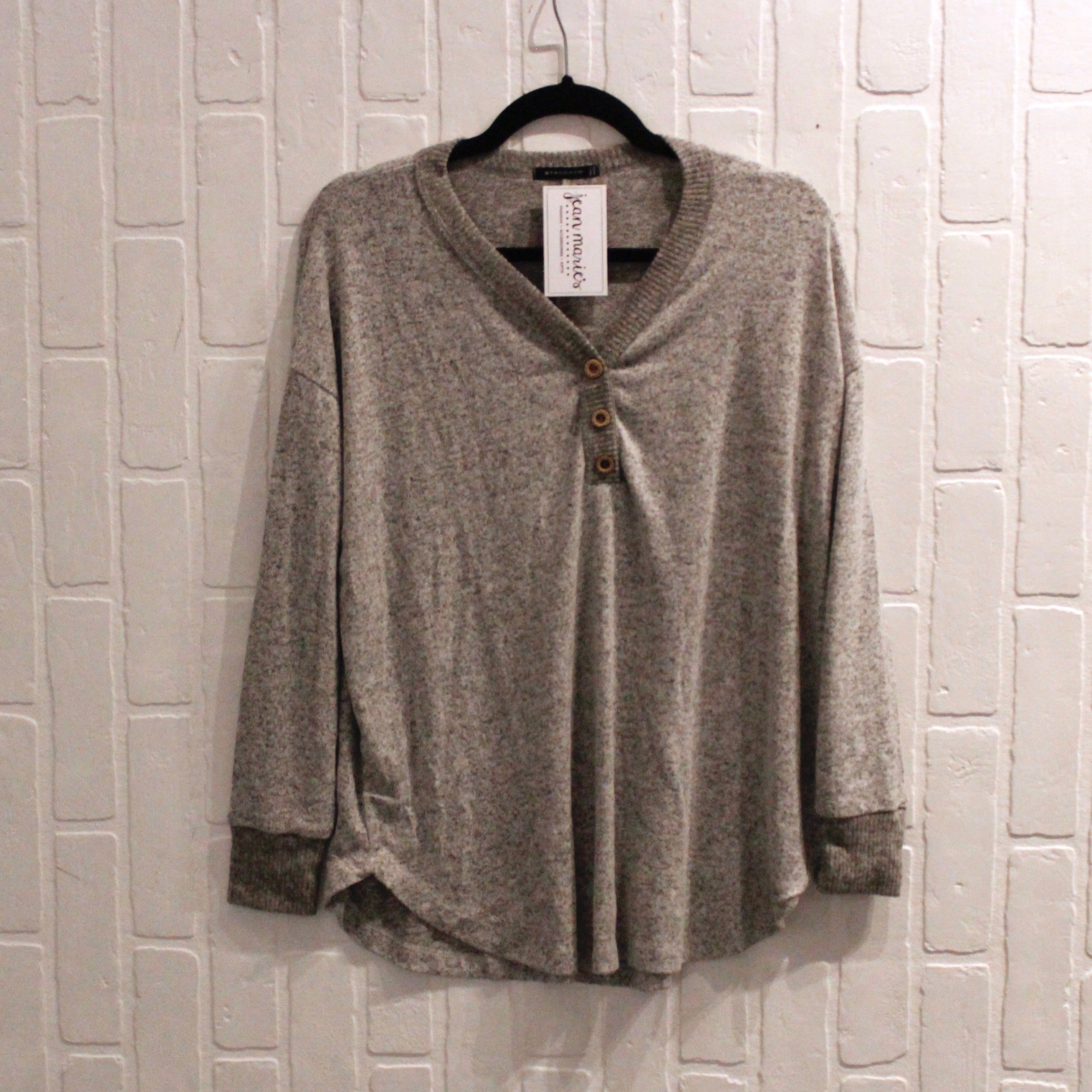 Heather Button Down Top