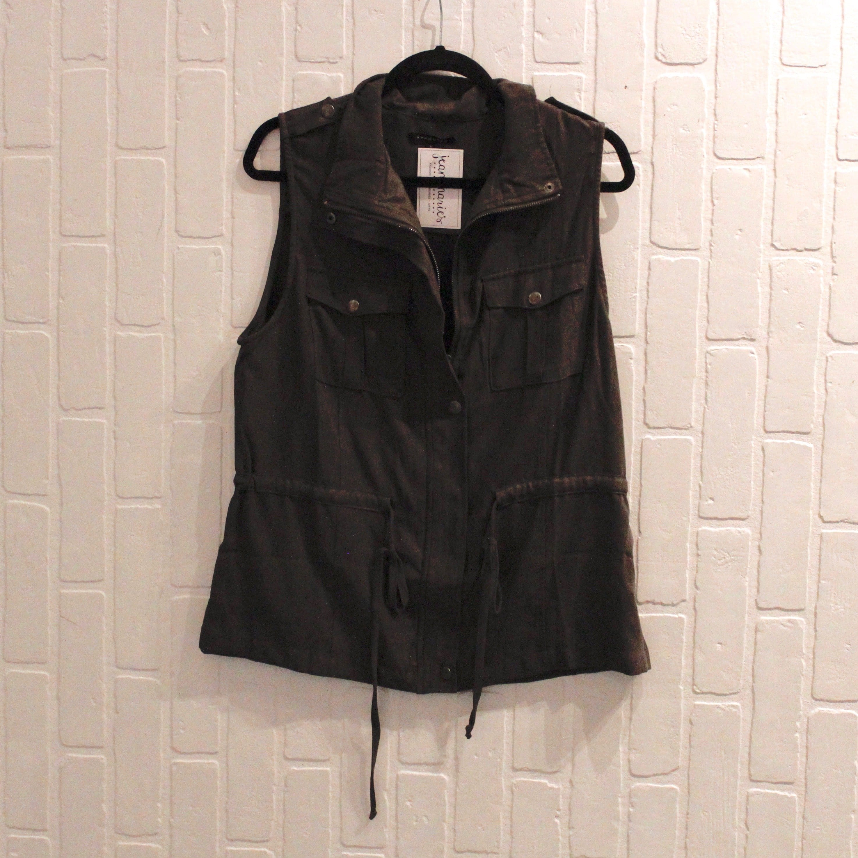 Grey Drawstring Vest