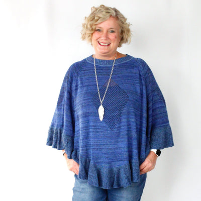 Ombre Stripe Poncho