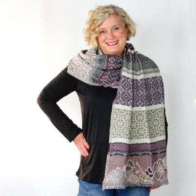 Printed Floral Scarf