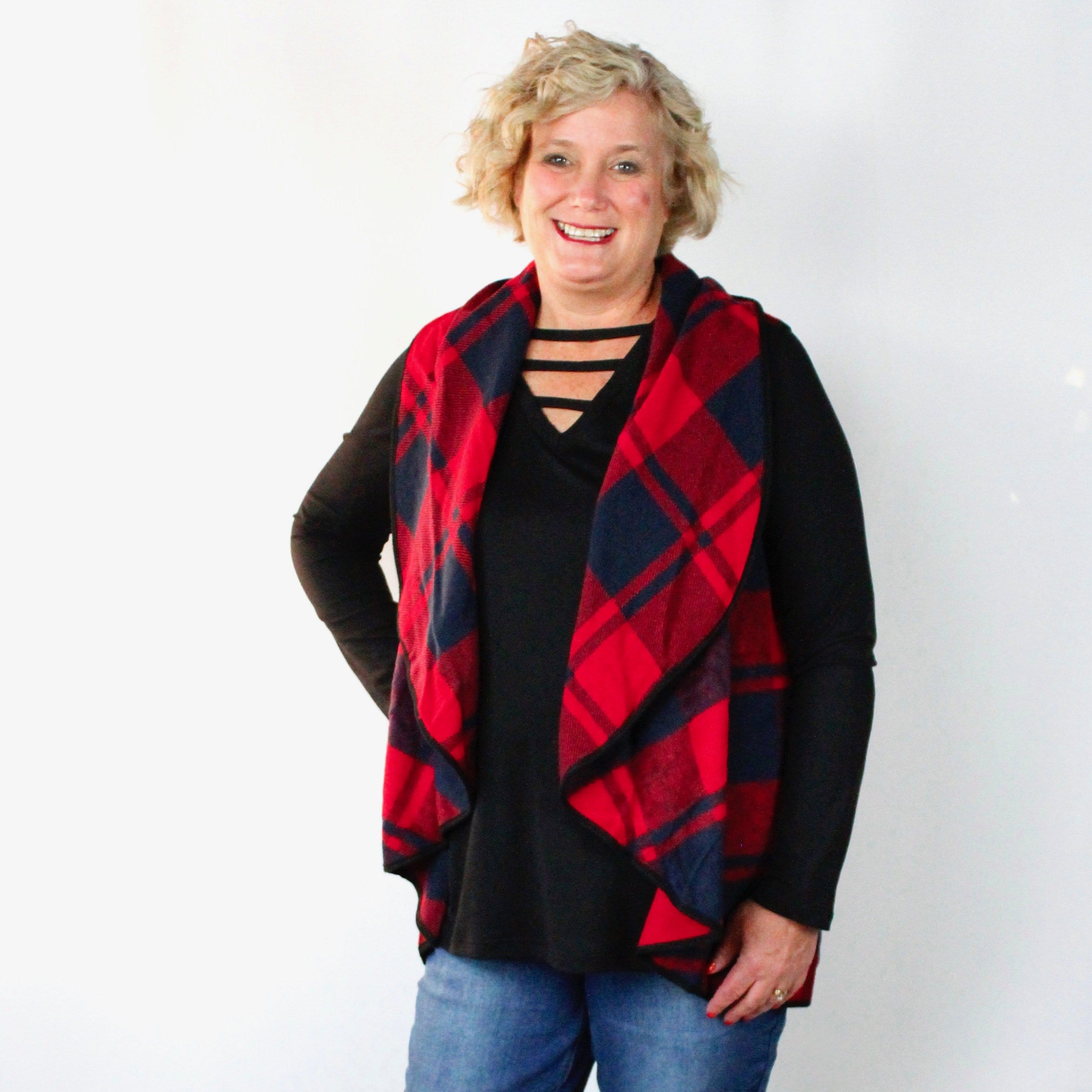 Cozy Plaid Vest