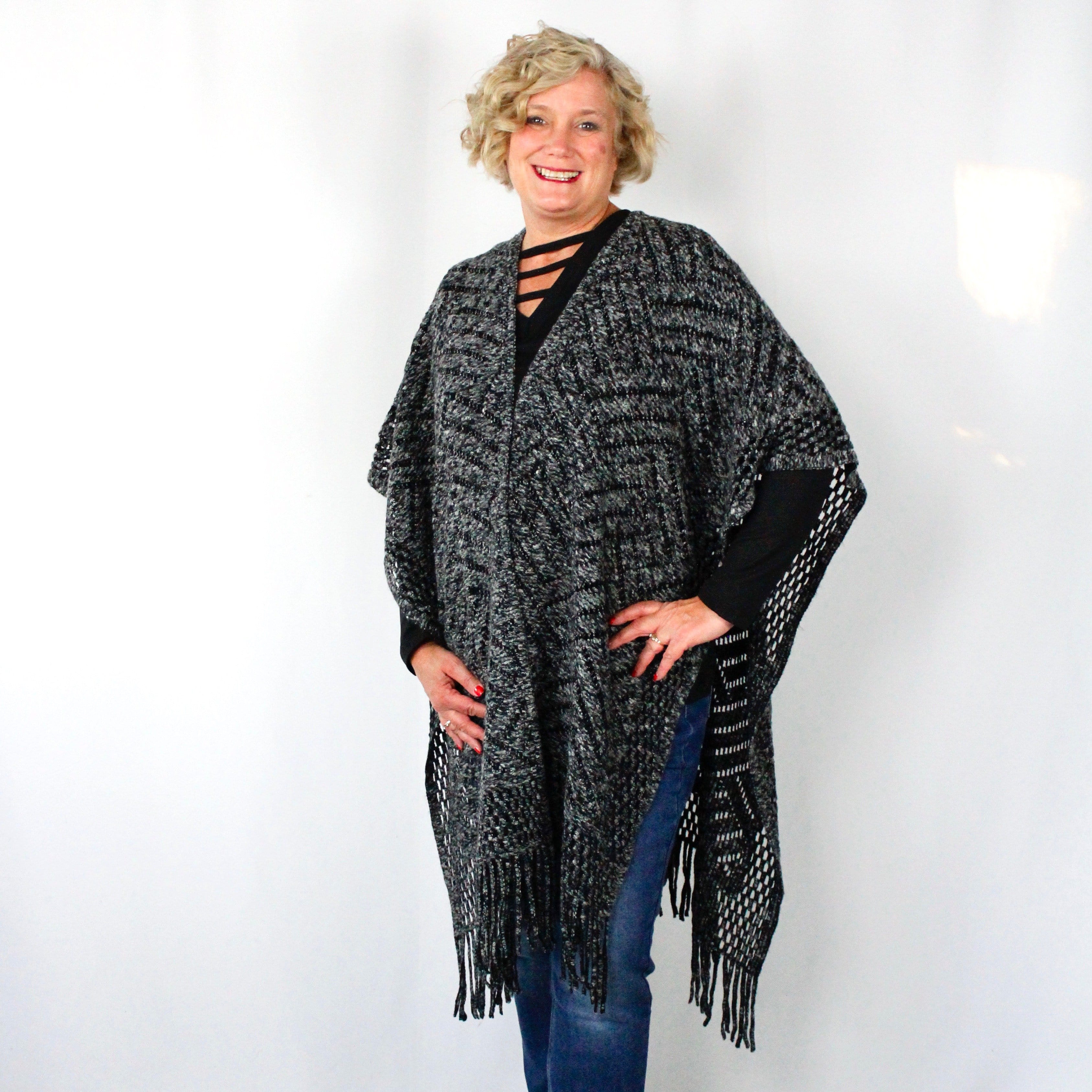 Knit Fringe Vest