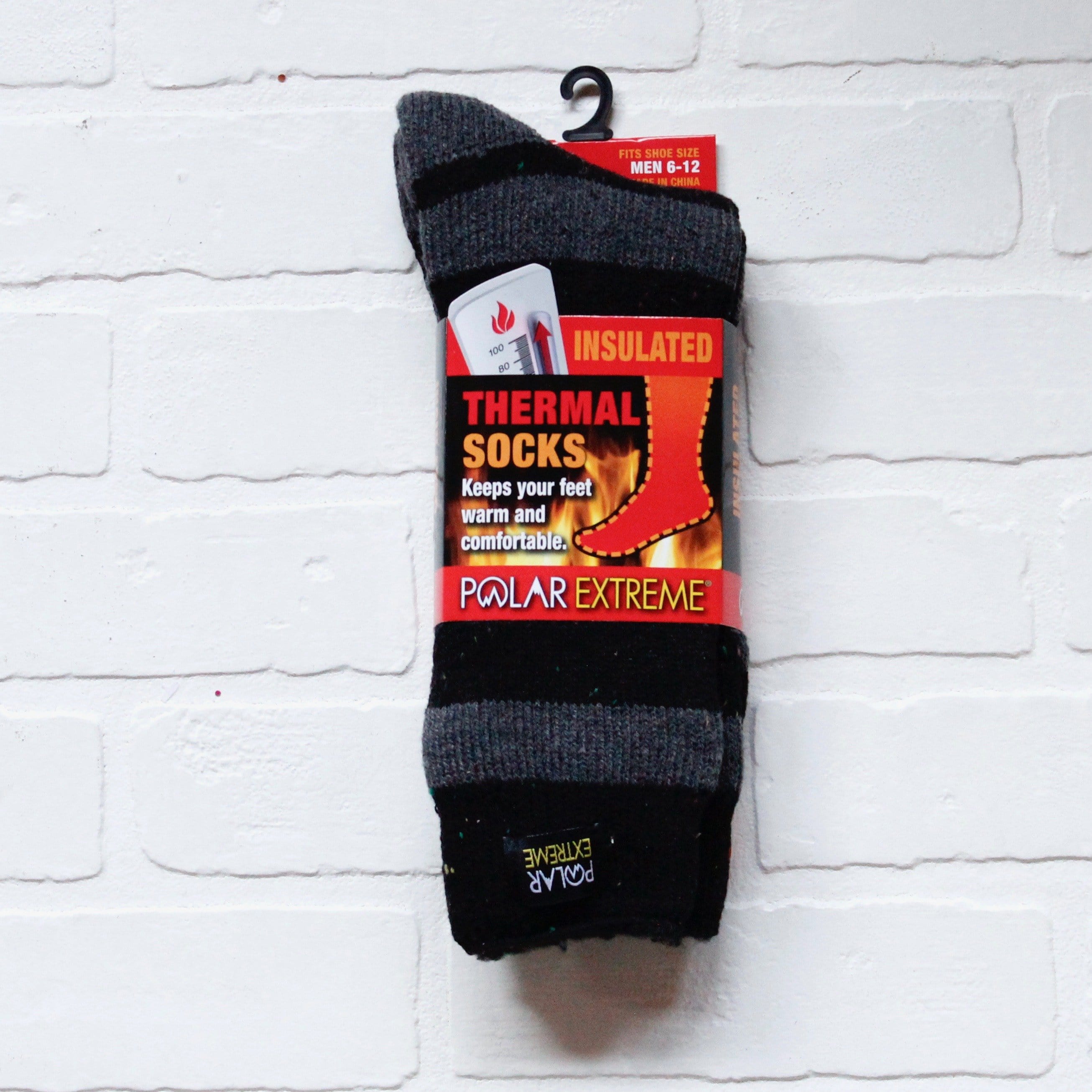 Polar Extreme Heat Men's Stripe & Solid Sock Asst