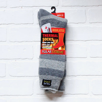Polar Extreme Heat Men's Stripe & Solid Sock Asst