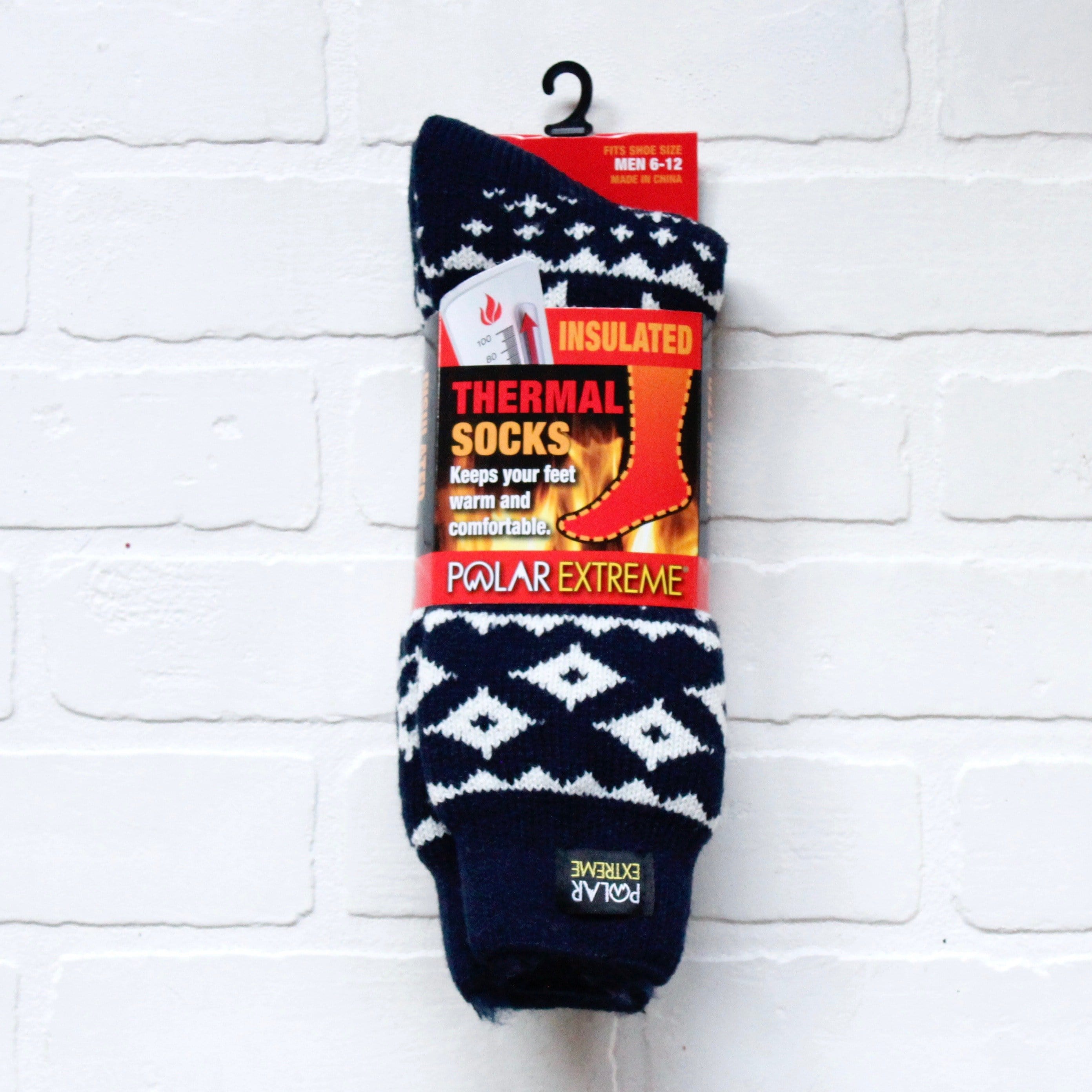 Polar Extreme Heat Men's Stripe & Solid Sock