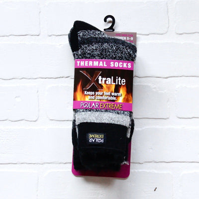 Polar Extreme Heat Xtra Light Women's Brushed Sock 2pk