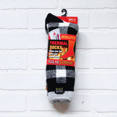 Polar Extreme Heat Men's Stripe & Solid Sock Asst