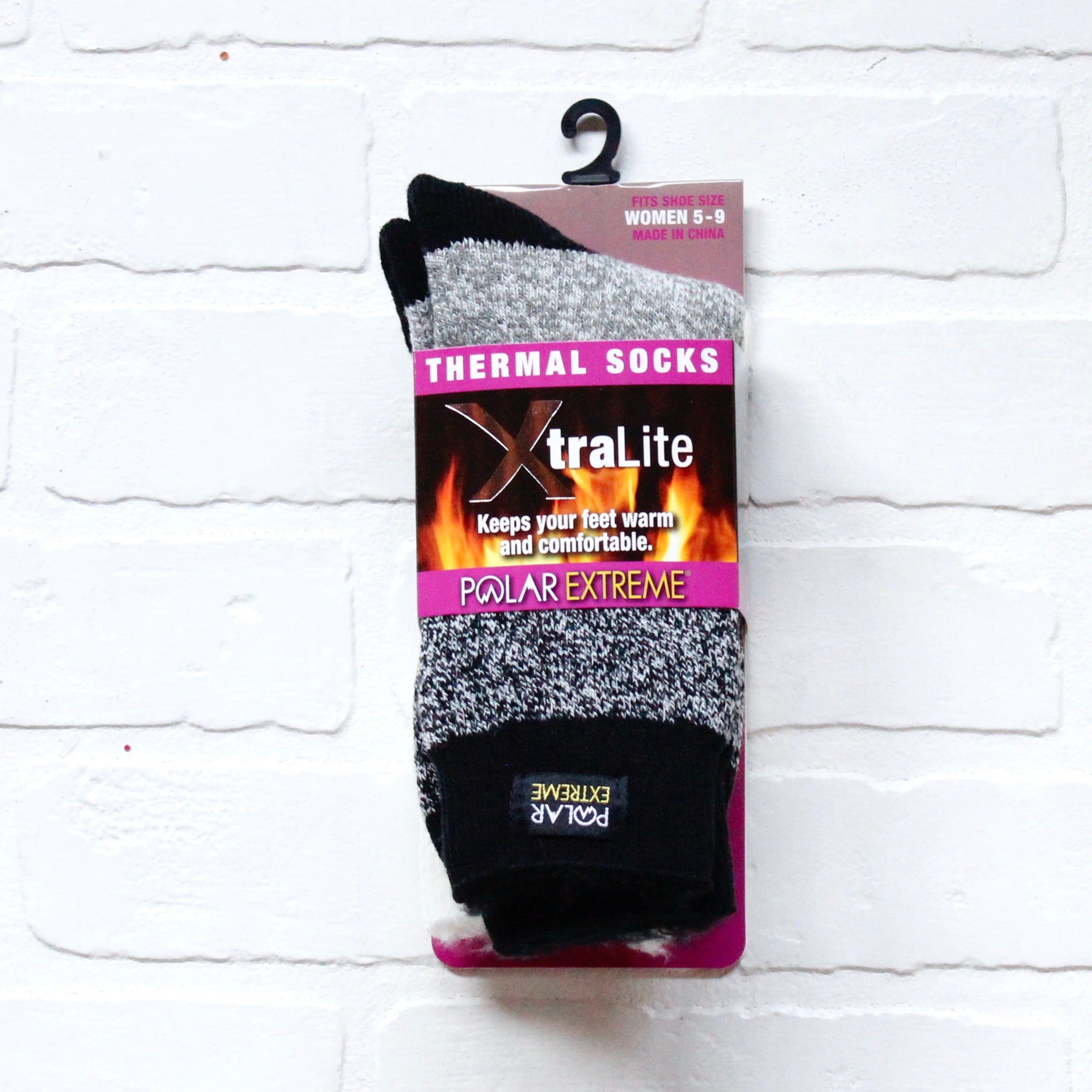 Polar Extreme Heat Xtra Light Women's Brushed Sock 2pk