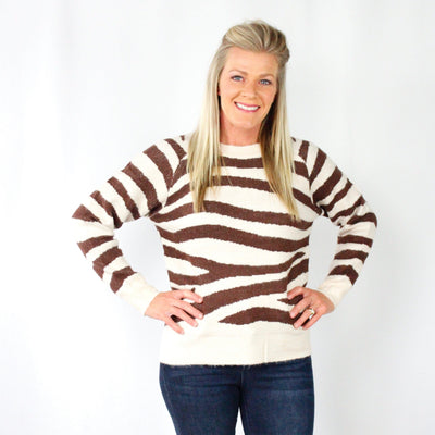 Zebra Pullover Sweater