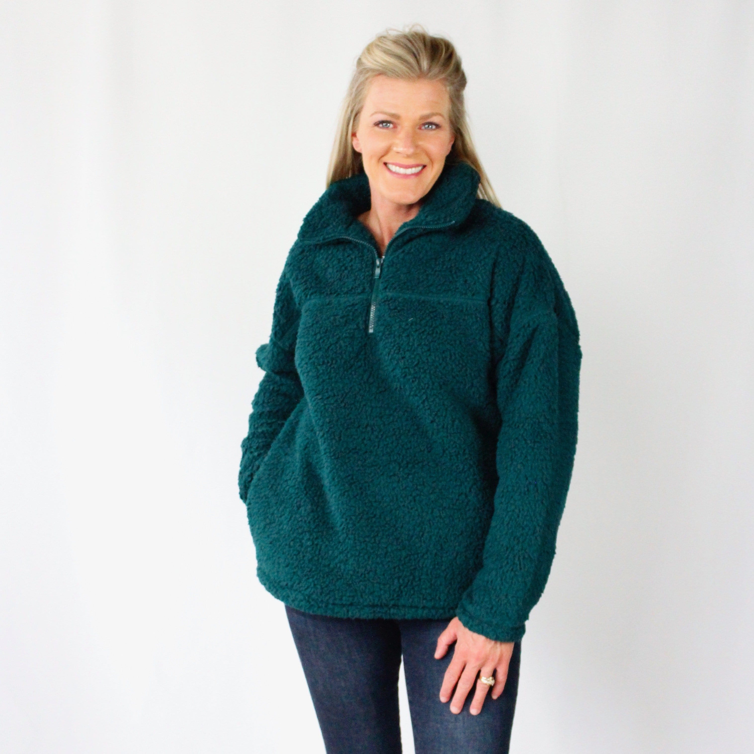 Sherpa Half Zip Pullover